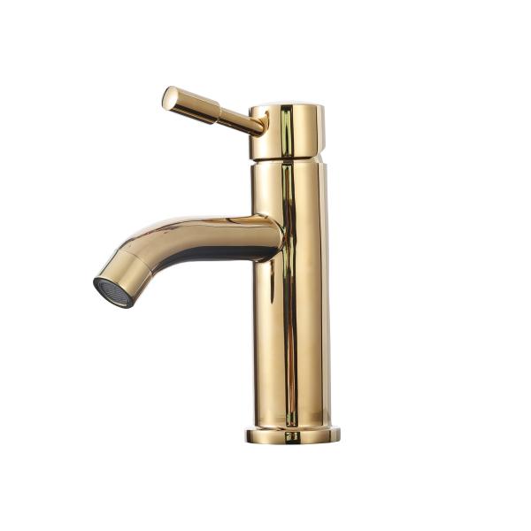 Gold Single Handle Wash Basin Water Tap For Bathroom