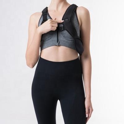 RoHs Battery Powered Black Heated Back Support Belt For Back Pain