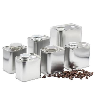 Luxury Coffee Bean Tin For Metal Packing Recyclable Tin Coffee Cup With Lid Custom 300g