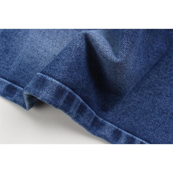 10 oz Super bleu denim tissu rigide 100% coton pour le style Jeans Boyfriend Style Soft Handfeel Jeans féminin été en vente