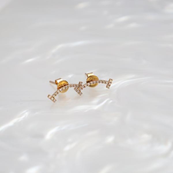 Smile Anti-Exposure Design 18K White Gold Earrings with IGI Certified Lab-Grown Diamond for Women's Wedding