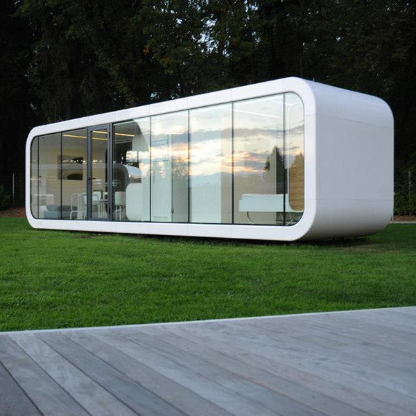 White Apple Cabin House Galvanized Sheet Steel 4 People