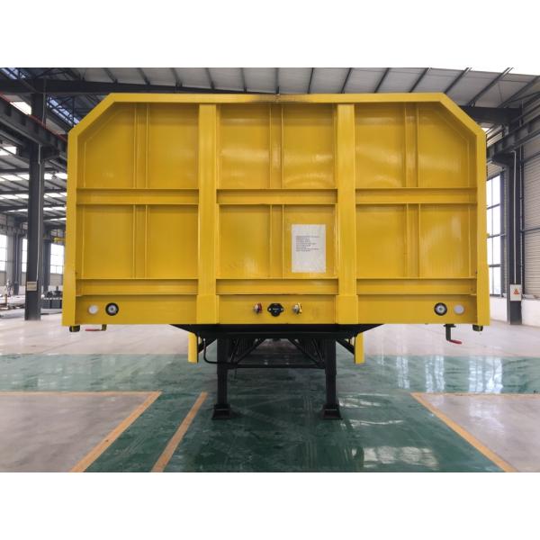 3/4 Axles Drop Deck Semi Trailer , Heavy Duty Semi Trailers For Truck