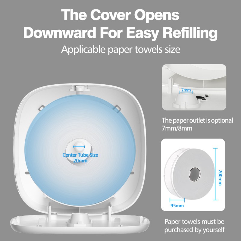 Modern Center Feed Paper Towel Dispenser Wall Mounted For Hotels And Bathrooms