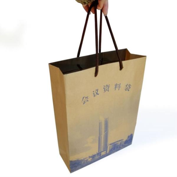 Service d'impression noir de sac de transporteur de papier d'emballage de brun de tirage en couleurs, SGS-COC-007396