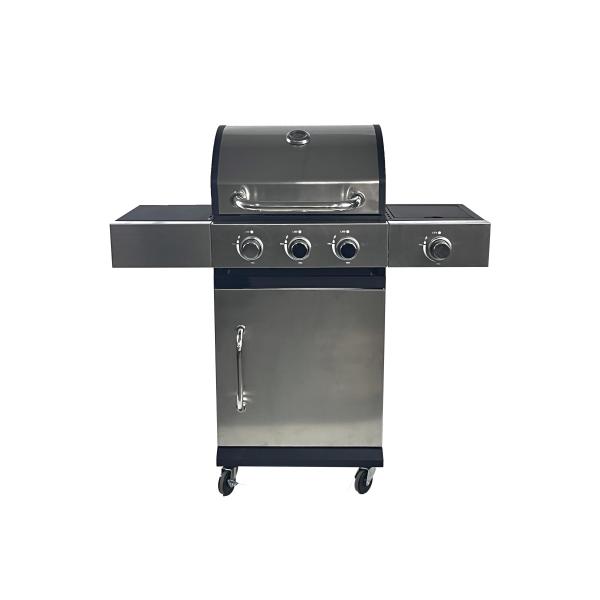 3 1 горелки Газовая гриль из нержавеющей стали для приготовления пищи на улице на тележке 110x44x112 см