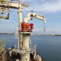 certificado de la BV CCS RMRS del ABS de las grúas de la cubierta de la nave de 2.5t los 22m plegable y telescópico