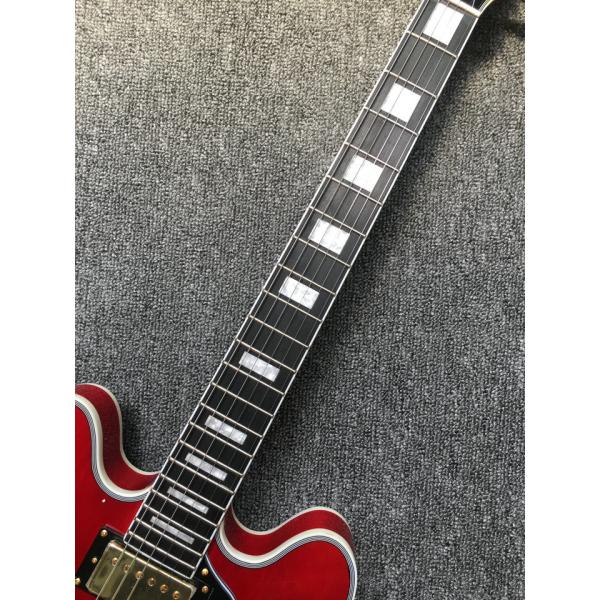 Classic Red ES 335 Jazz Guitar bigsby tremolo system ebony fingerboard electric Jazz Guitar free shipping