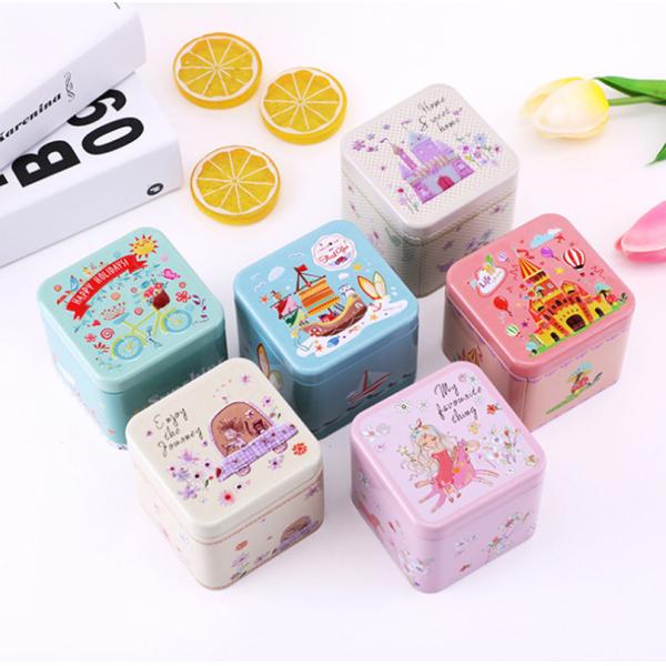OEM Logo Printed Biscuit Tin Box Cookies Metal Cannaburst Tin