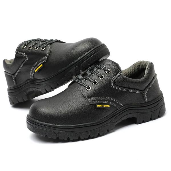 Mental toe Black Unisex Shoes Unisex Synthetic Upper Material Shoes Slip Resistant