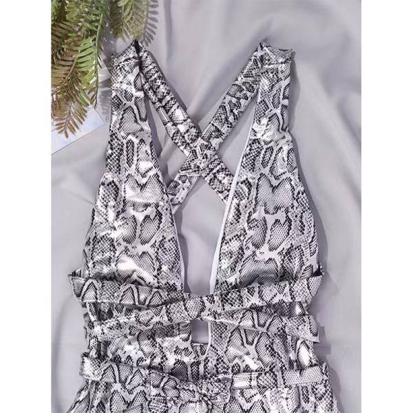 Купальные костюмы дам бикини особенной картины змейки купальника дам ткани цельной плотные