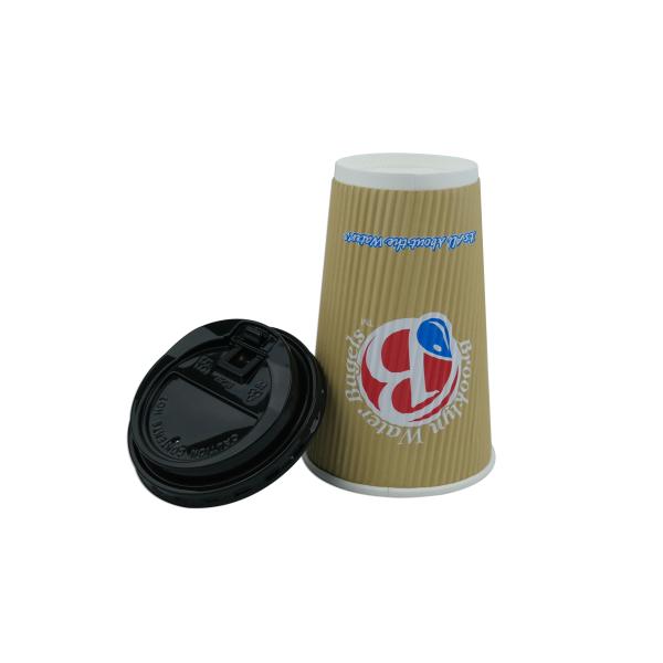 500ml Insulated Paper Cups Three Layer Structure With The Inner Most Wall PE Coated