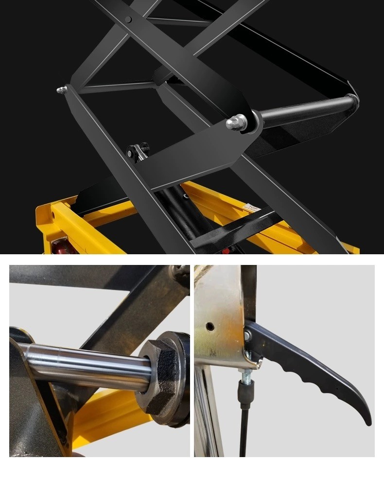 Двойник рукоятки руководства KAD 1760lbs гидравлический Scissor таблица подъема
