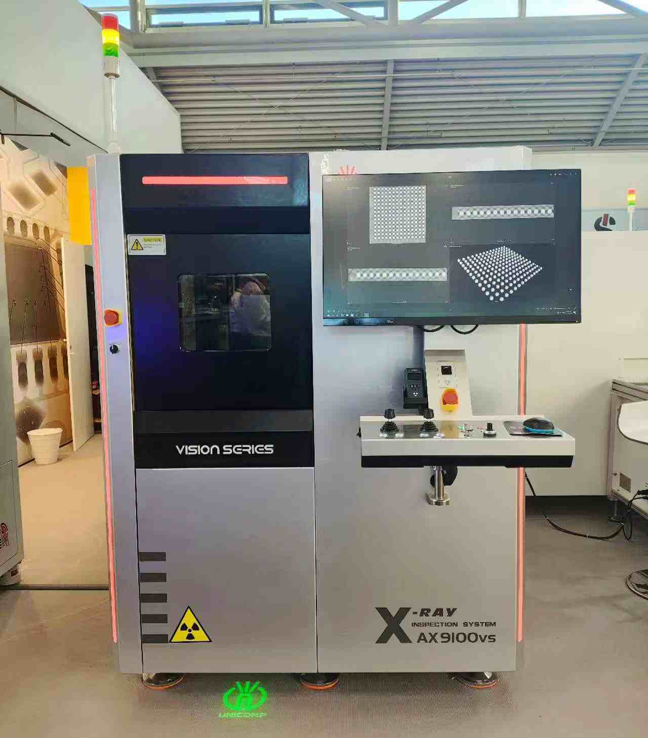 High Resolution 3D CT Imaging For PCBA PTH Capacitor UNICOMP AX9100VS X-ray Inspection