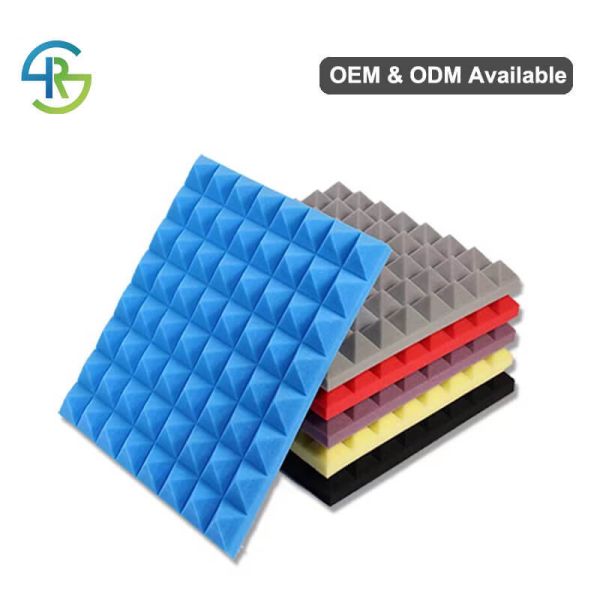 Blue Pyramid Self Adhesive Acoustic Panels PU Soundproof Foam Panels