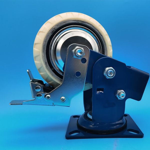 Heavy Duty Industrial PU Casters Dual Spring Cast Iron Load Bearing Steel Plated Iron Singel Castors 6 Harbor Freight Tools Casters