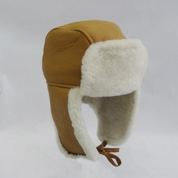 Hot sale Plain Pattern Shearling leather Hat the couple sheepskin hat