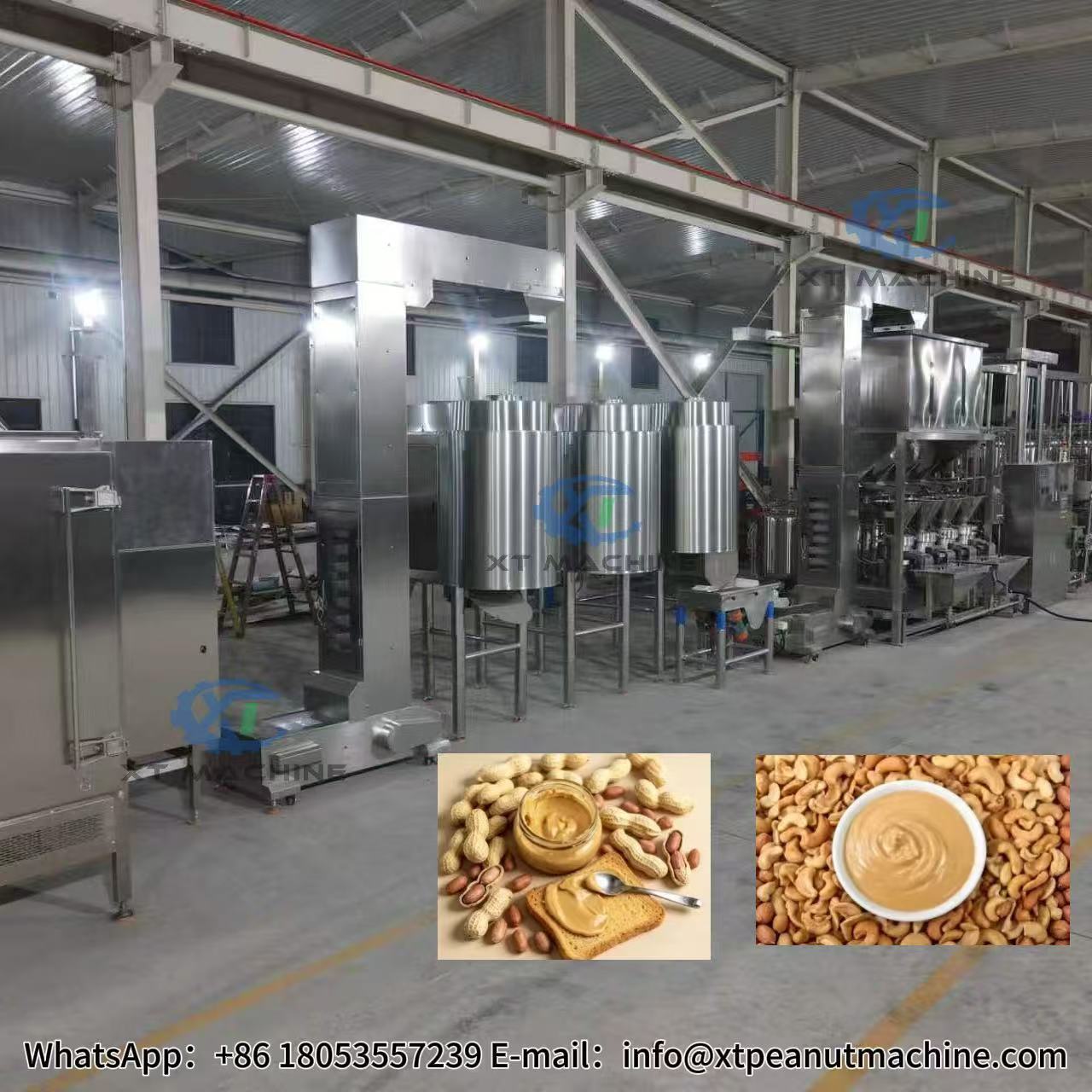 Full Auto Nut Butter Processing Line From XT Machine Stainless Steel Grinding Milling Machine for Nut Paste Manufacturing