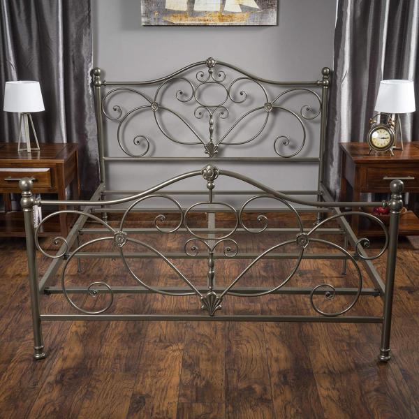 Bedroom Antique Antique Wrought Iron Bed Frame ,  Metal Furniture Bed