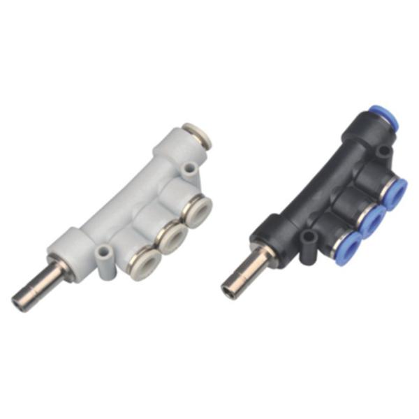 Plastic Material Air Tube Fittings PKJ Five Way Type Equal Diameter 0 - 60℃