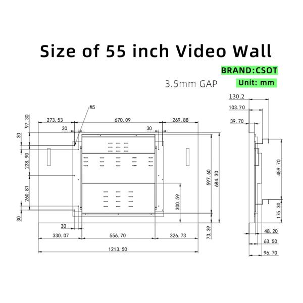 55 Inch CSOT SCREEN 3.5mm Splicing Advertising Elevator DID LCD Video Wall Package Retailer Led Wall/Screen for Wayfinding, Medical Treatment
