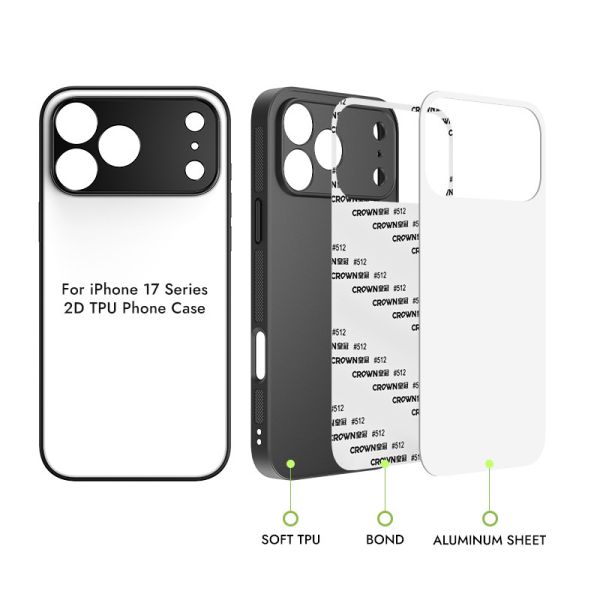Iphone 17 Series Sublimation Glass TPU Phone Cases with Precise Hole Custom Iphone Case