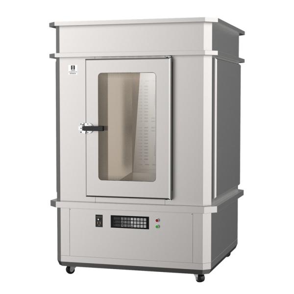 Machine de grillement à vent chaud pour agneaux 21 kW Four industriel avec porte en verre