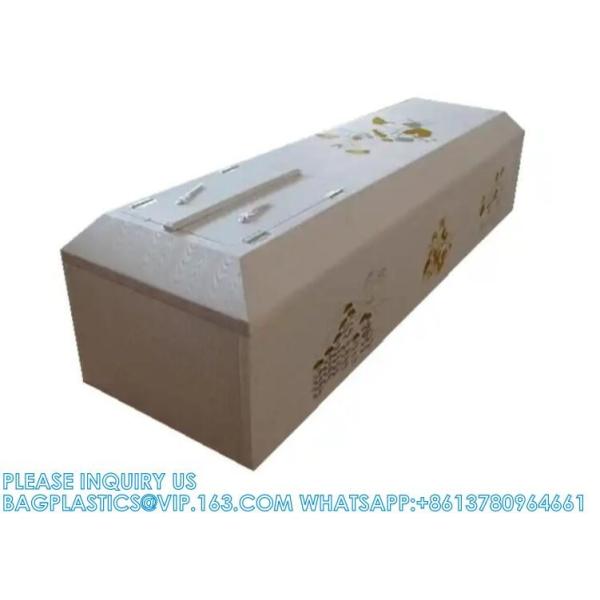 Japanese Plywood Casket Wooden Coffin With Flower Painting Casket Wooden Coffin OEM Japanese Wooden Coffin