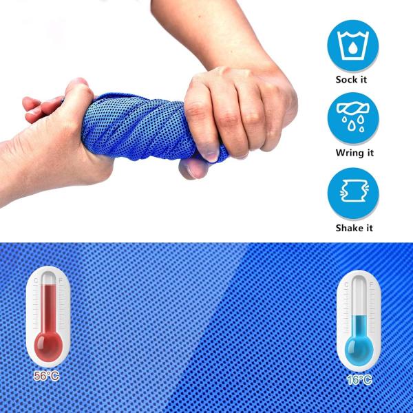 Customized Logo Personalized Quick Dry Travel Towel Lightweight Ice Cold Cool Feeling Sweat Microfiber Travel Gym Essential Sports Towels
