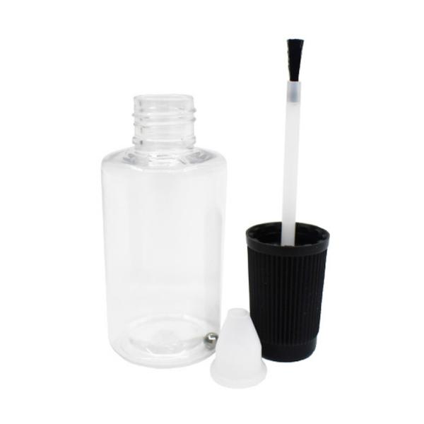 20ml pet plastic bottle with cap and brush steel ball car paint touch up paint bottle