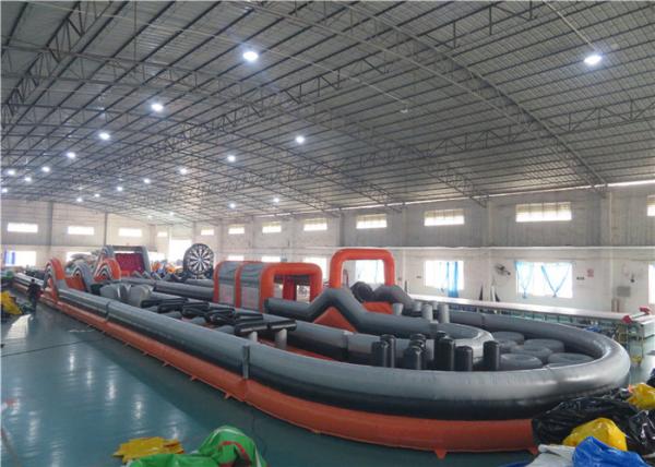 Anti - Ruptured Inflatable Obstacle Challenges , Blow Up Off - Road Car Obstacle Course