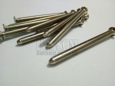 Countersunk phillips machine screws pointed tail special screws nickel finish 12.9 grade OEM