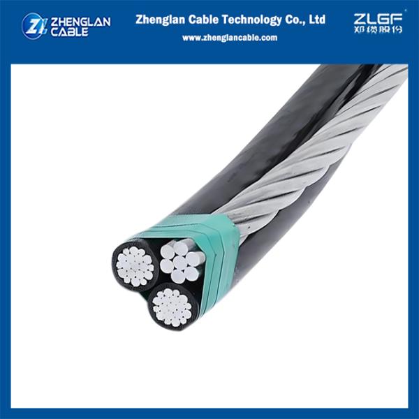 1KV Triplex Aerial Bundled Cable AAC/XLPE+bare ACSR Neutral 2x1/0AWG+1/0AWG ASTM S76-474