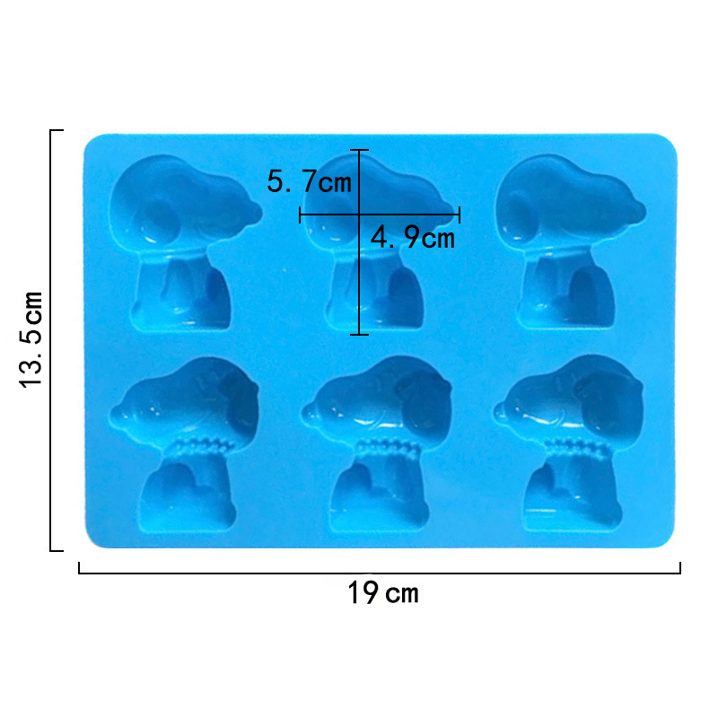 3D Eco-Friendly Reusable Silicone Animal Mould Irregular Snoopy Shape for Easy Cake Baking at Children's Birthday Parties