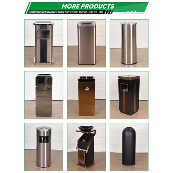 Square Hotel Waste Bin Customized Trash Can Pressing Type Eco Friendly