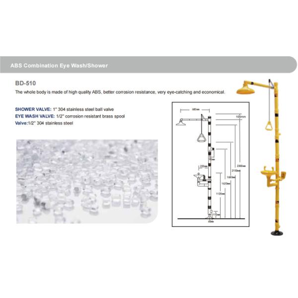 Спрей очиститель для глаз ABS пластиковый композитная очиститель для глаз Аварийное устройство для лабораторных инспекций очиститель для глаз
