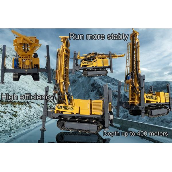 High Frequency 97KW Crawler Water Well Drilling Rig 400m Deep Well Drilling Rig