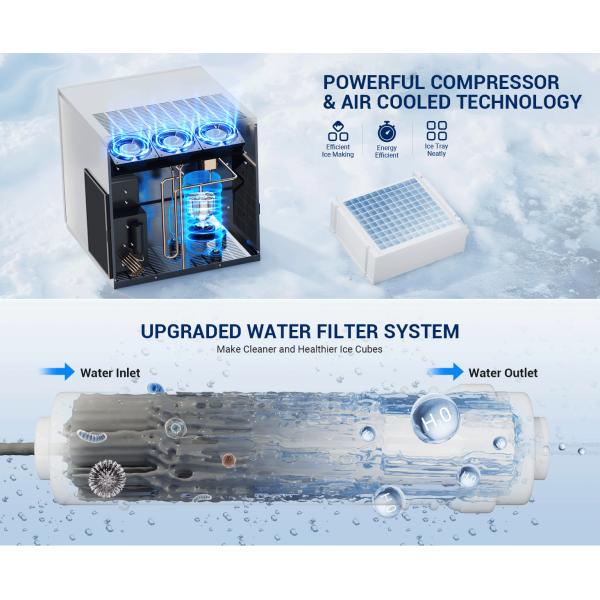 BLG 1 Ton per day Small ice cube Commercial Ice Cube Maker High Quality Energy Saving Fully Automatic Milk Tea Shop Bar