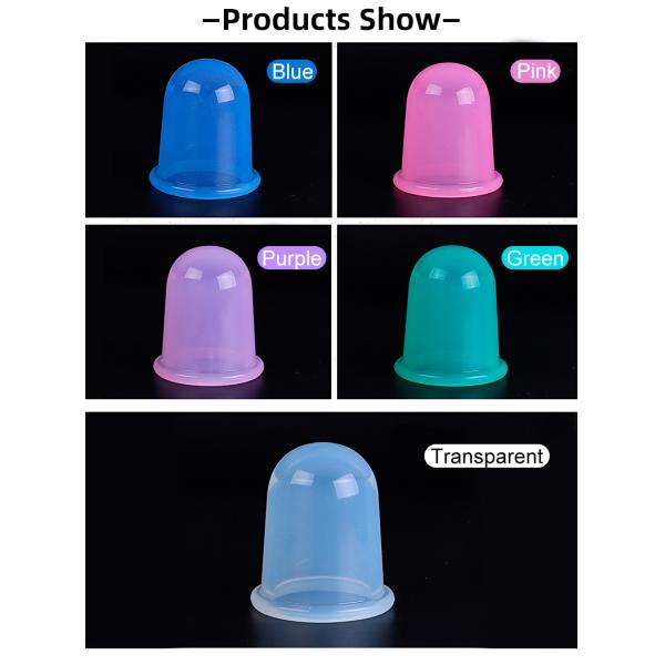 Ясный придавать форму чашки всасывания вакуума массажа 4pcs силикона