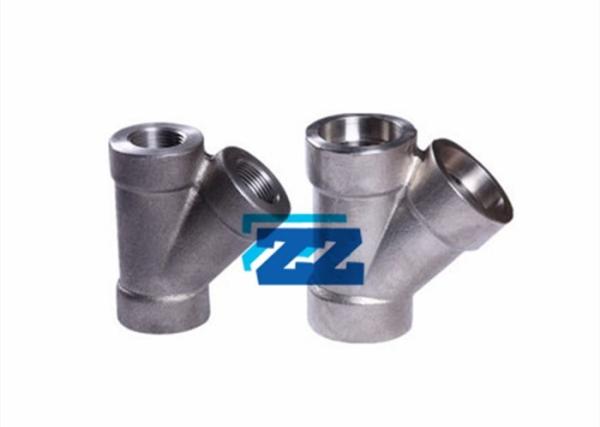 Socket Weld Lateral Tee Forged Pipe Fittings 45 Degree  1 / 2  3000LB Pressure