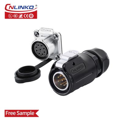 CNLINKO Quick Connect Electrical Wiring Plug Socket 9 Pin Cable Plug M20 9 Pin Wire to Wire Connector