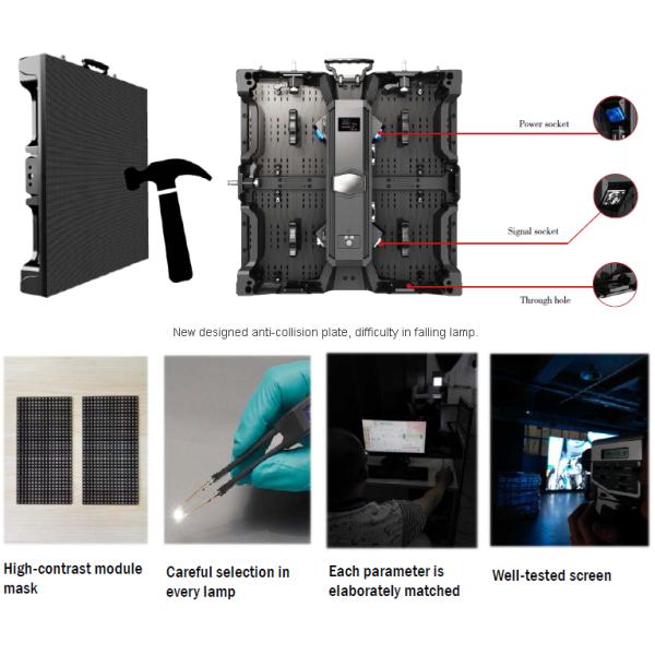 IP43 SMD1515 / SMD2121 Stage LED Screen , P2.9 Indoor Led Rental Screen 