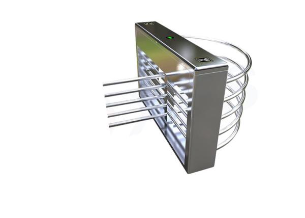 Dual Bearing SS304 Acrylic Half Height Turnstile 450mm Arm Stainless Steel