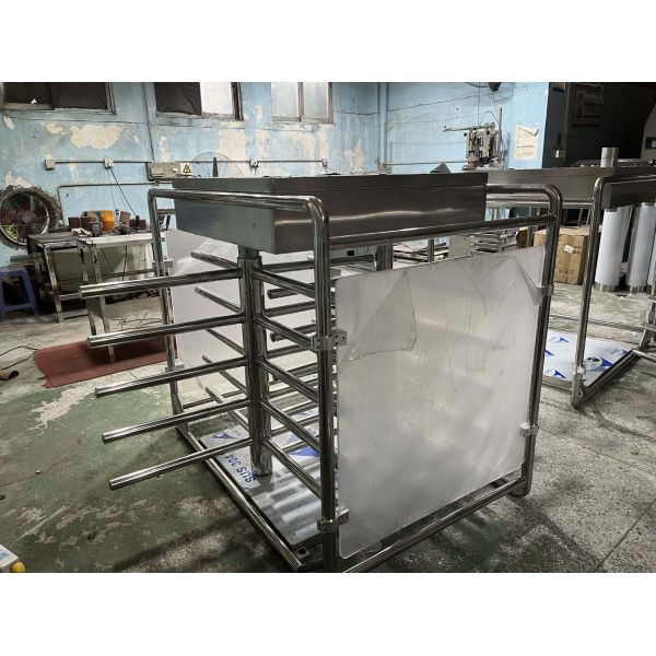 0.5s Fast Passage 304 Stainless Steel Half Height Turnstile with 30 Persons/min Flow Rate for Access Control