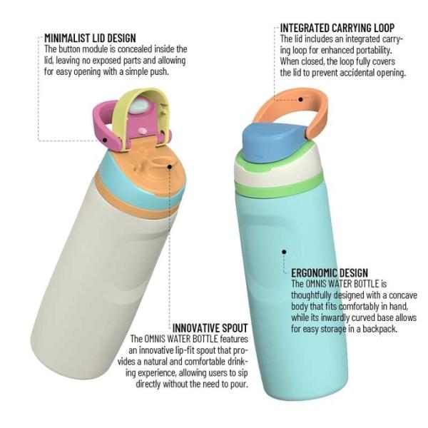 Botellas de vacío de acero inoxidable personalizadas en granel de 16 onzas W/Handle aprobadas por la FDA, libres de BPA, de calidad comercial