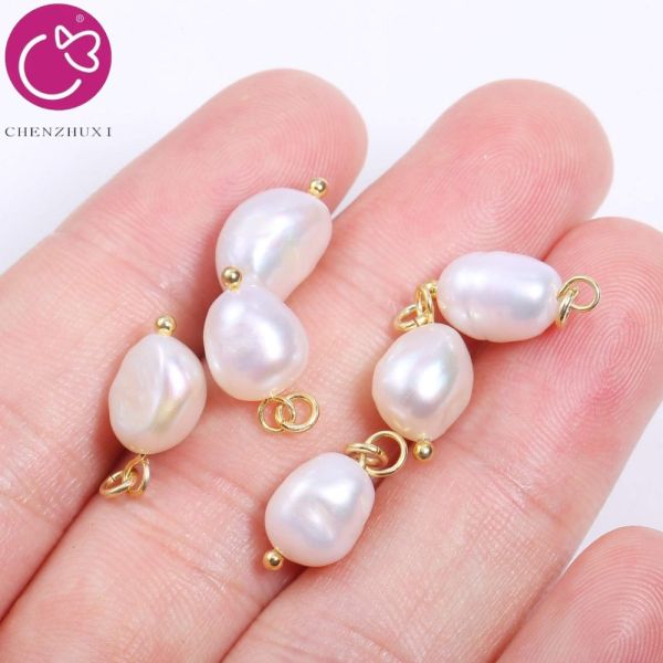 Elegant Natural White Freshwater Pearl Pendant Pearl Charms Drop Pendant Handmade DIY Earrings Bracelet Necklace Accessories