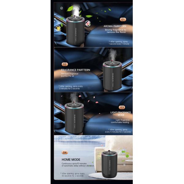 Dark Grey Alloy ABS Electronic Component Car Fragrance Diffuser For Air Freshening