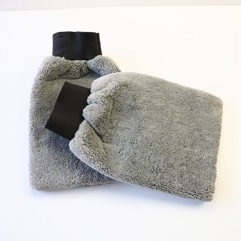 High Absorbency Microfiber Car Cleaning Glove / Car Wash Hand Gloves 57 Gsm