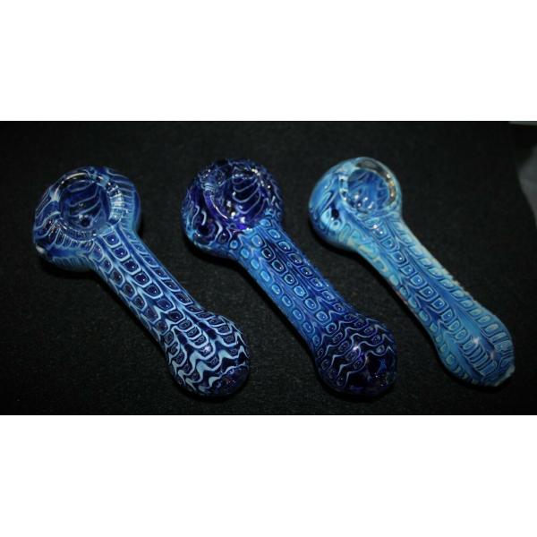 рука 4 1/2» стеклянная пускает курение по трубам табака шторма пузыря толстое