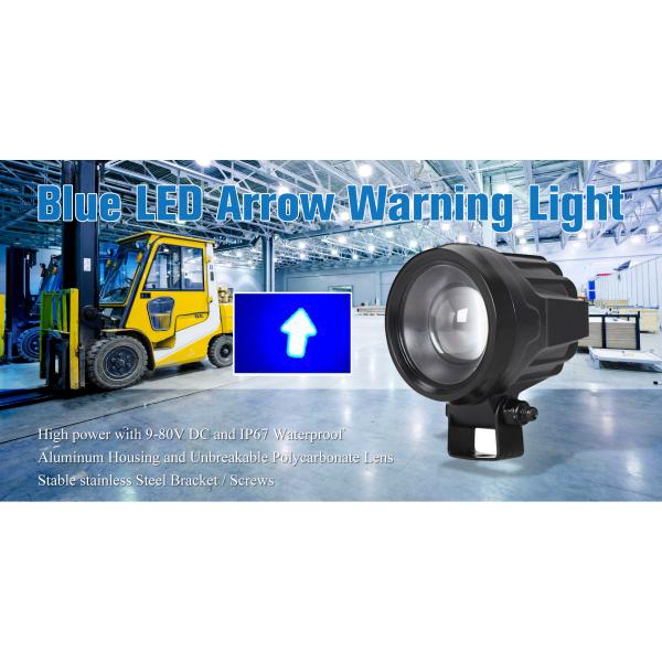 10W Stainless Steel Offroad IP67 Blue Light Forklift